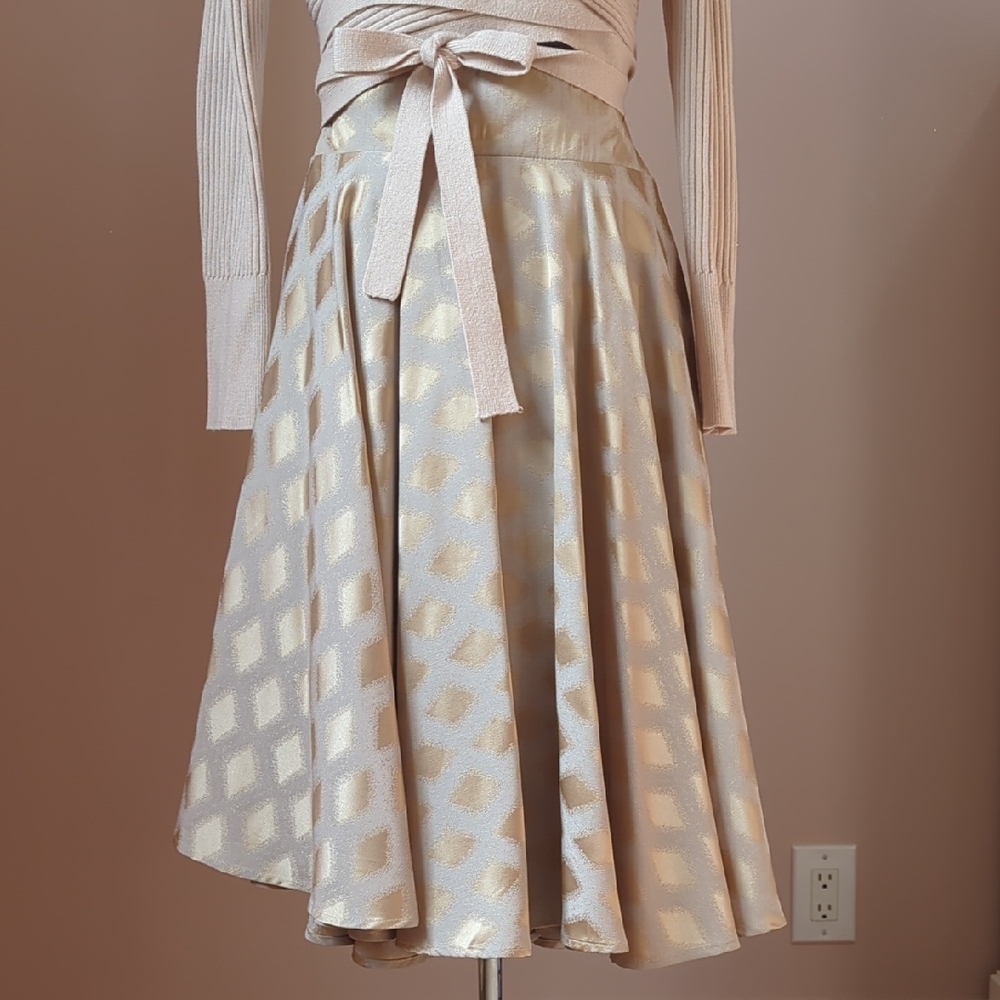 Elegant Cream A-Line Skirt